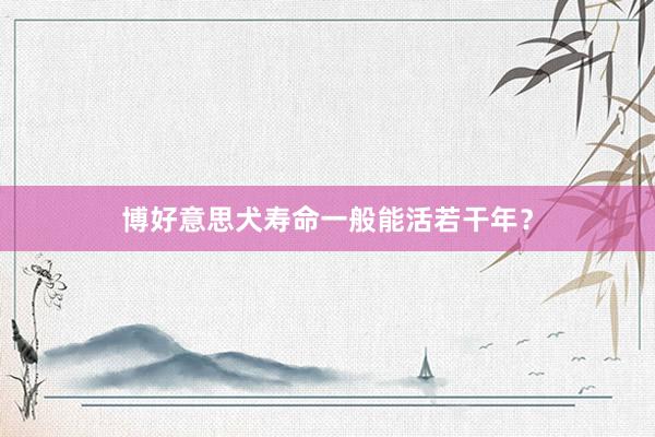 博好意思犬寿命一般能活若干年？